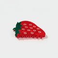 Red Strawberry Beaded Hair Claw Clip