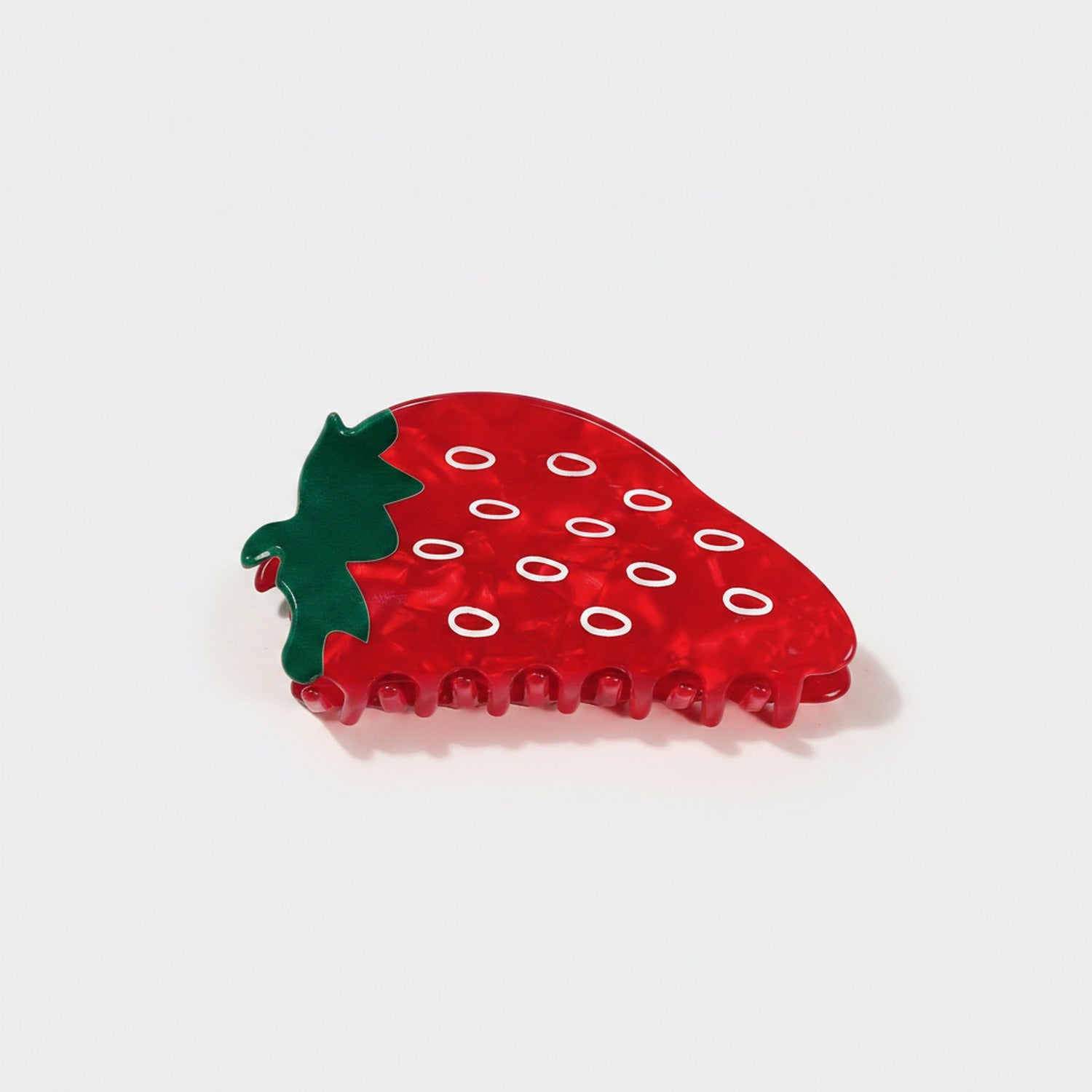 Red Strawberry Beaded Hair Claw Clip