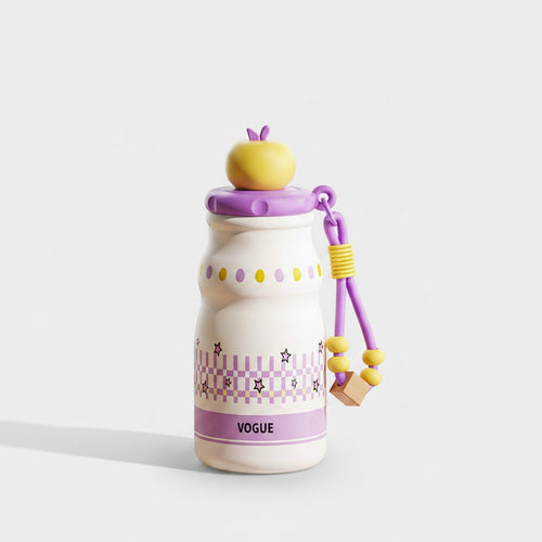Apple Drink Bottle with Star Charm - Yellow Apple 500ml