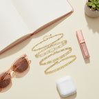 Gold Chain Bracelet Set Five Piece