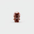 Chocolate Bear Hair Claw With Pink Bow