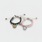Braided Teddy Bear Charm Friendship Bracelets Set