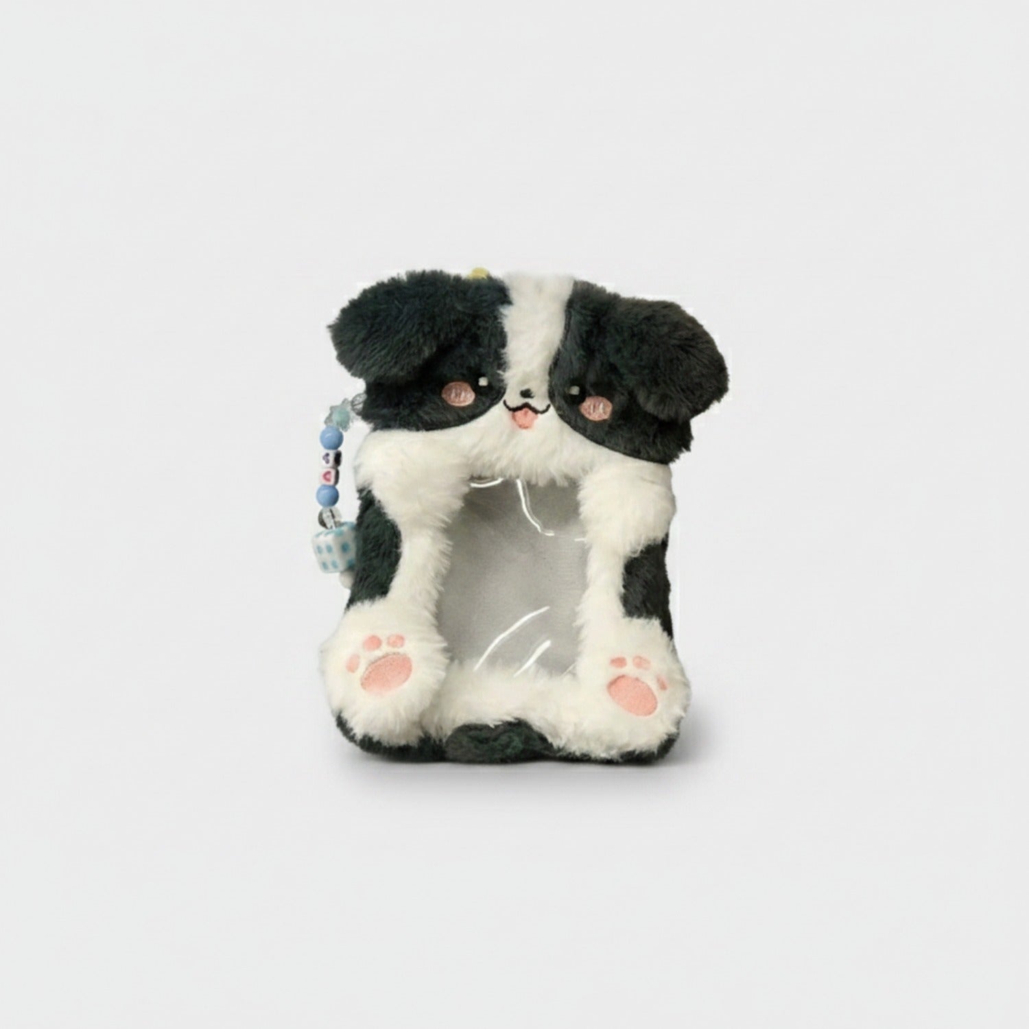 Black And White Puppy Phone Charm Strap