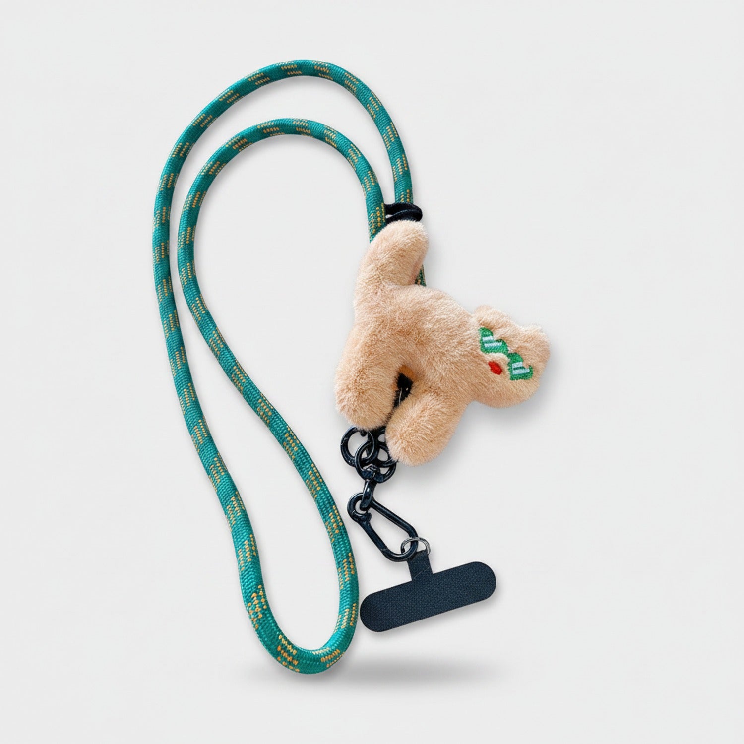 Cute Bear Plush Phone Charm Strap Teal