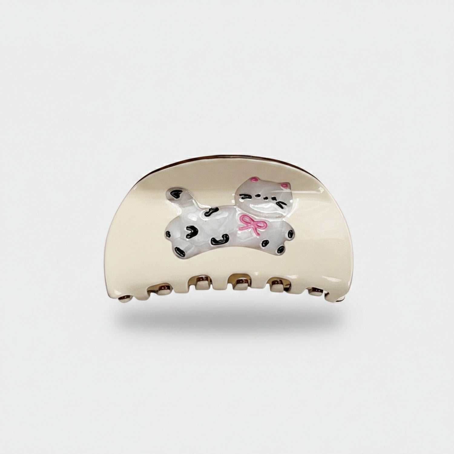 Cute Cat Hair Claw With Pink Bow