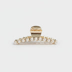 Pearl Beaded Gold Hair Claw Clip