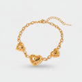 Gold Heart Charm Chain Bracelet