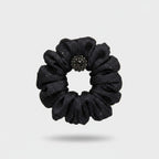 Black Sparkle Flower Hair Claw Clip