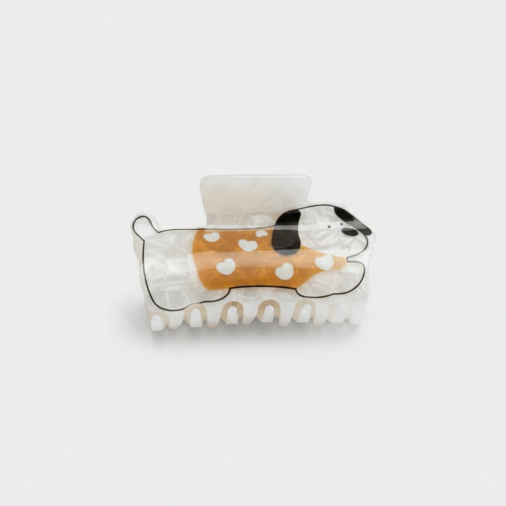 Puppy Polka Dot Hair Claw Clip