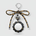 Tortoiseshell Flower Keyring With Fuzzy Charm
