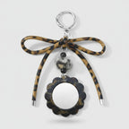Tortoiseshell Flower Keyring With Fuzzy Charm