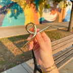 Gold Claw Hair Clip With Screw Detail