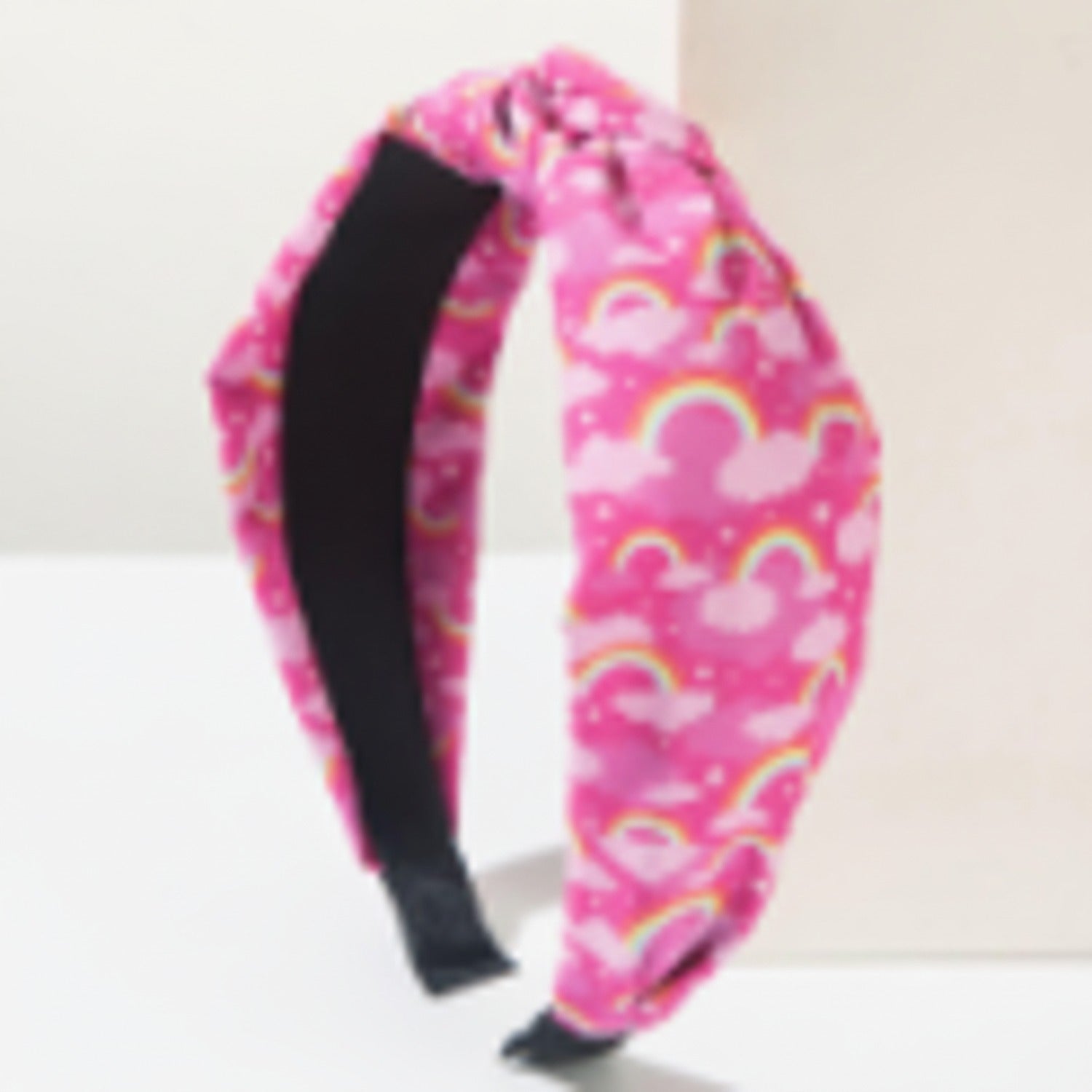 Rainbow Cloud Padded Headband Pink