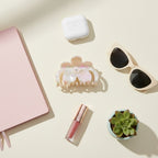 Holographic Pastel Flower Hair Claw Clip