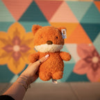 Fluffy Orange Fox Plush Toy With White Chest