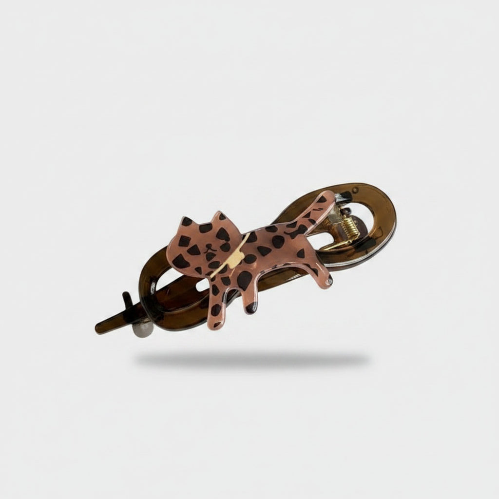 Leopard Print Tortoiseshell Hair Claw Clip