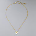 Gold Cross Charm Pendant Necklace