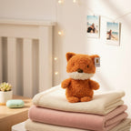 Fluffy Orange Fox Plush Toy With White Chest