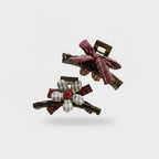 Plaid Fabric Hair Claw Clips With Ribbon Bows