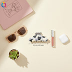 Cow Print Pearl Beaded Hair Claw Clip