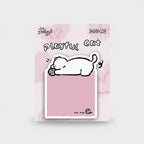 Playful Cat Pink Sticky Note Pad