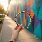 Leopard Print Spike Studded Padded Headband