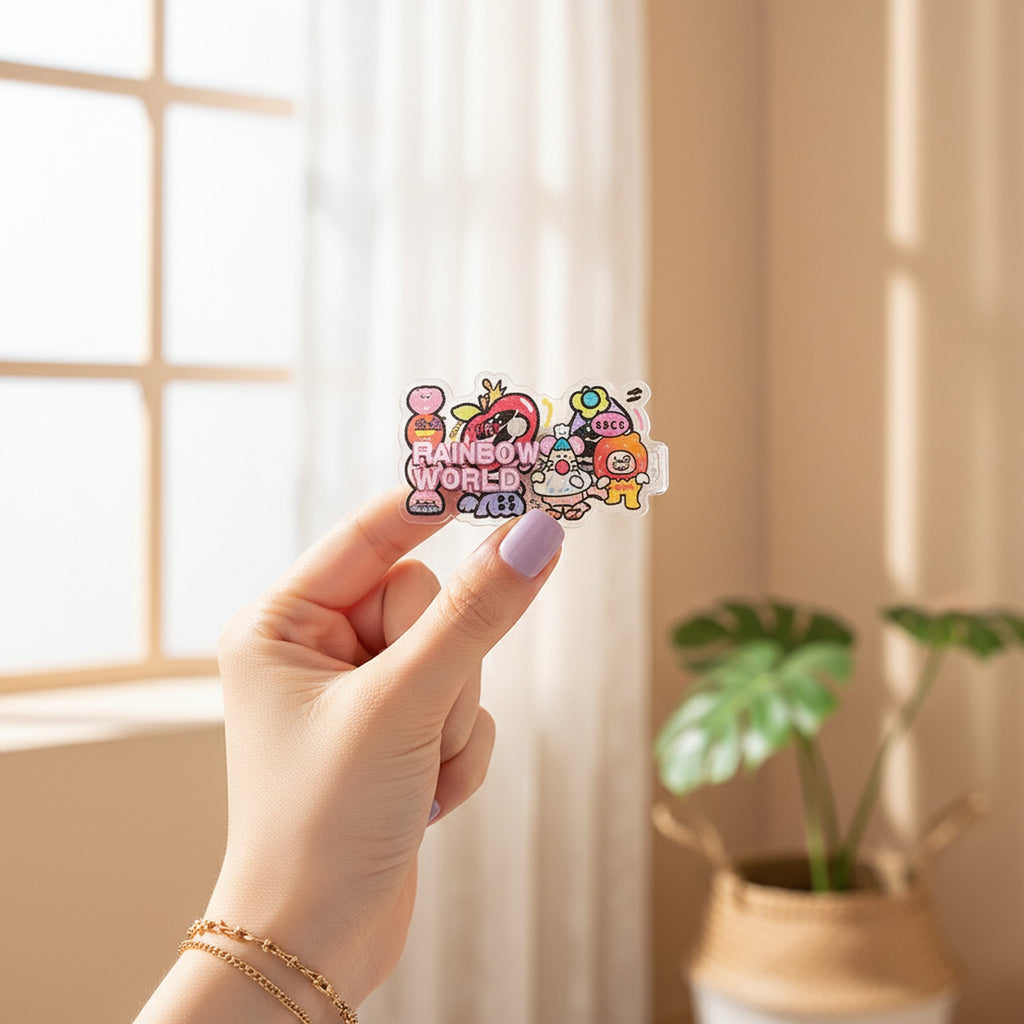Rainbow World Colorful Cartoon Sticker Sheets
