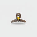 Smiley Face Brown Tortoiseshell Hair Claw