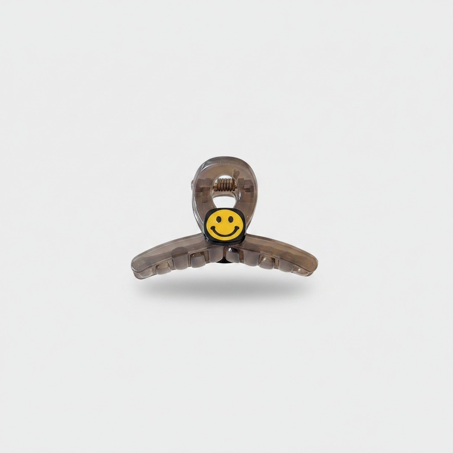 Smiley Face Brown Tortoiseshell Hair Claw