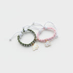 Braided Rope Charm Bracelets With Adjustable Drawstring