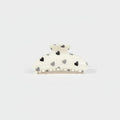 Heart Beaded Cream Pearl Hair Claw Clip