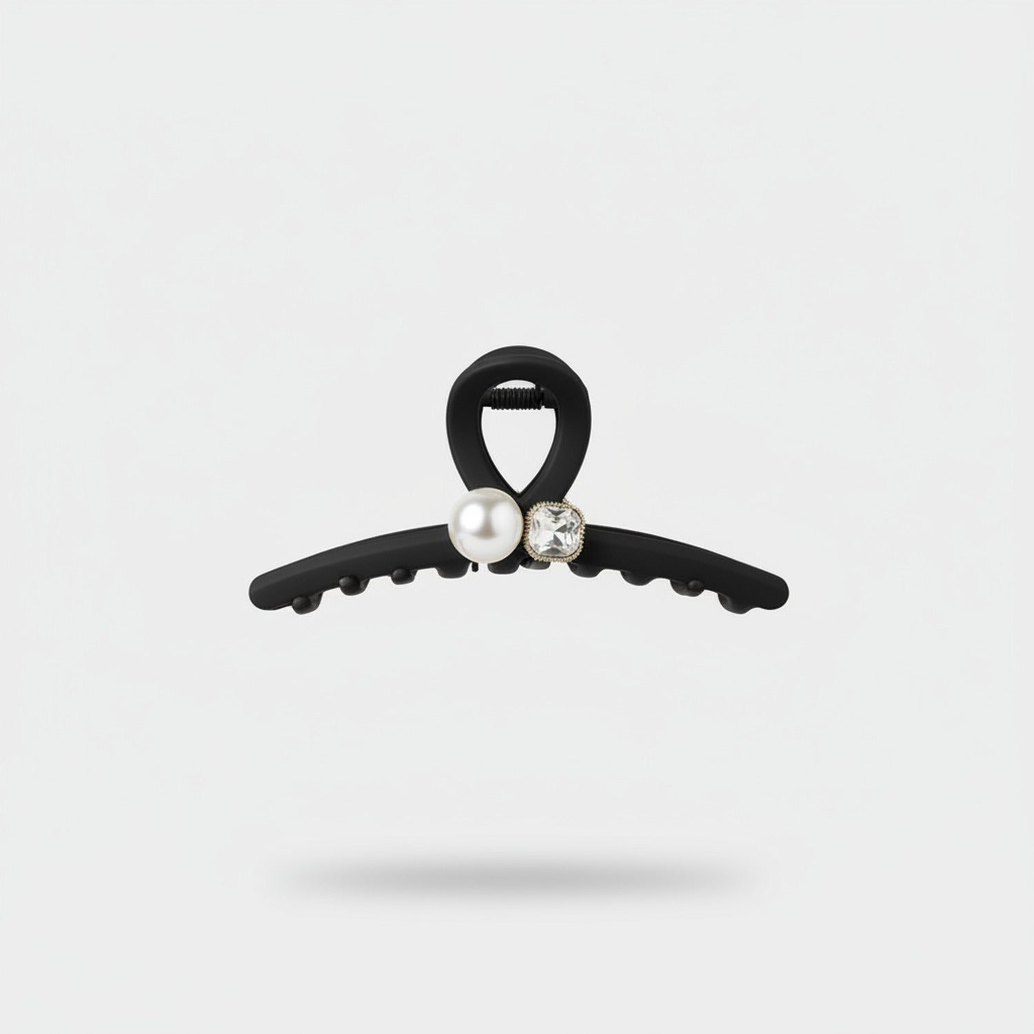 Black Pearl And Rhinestone Hair Claw Clip