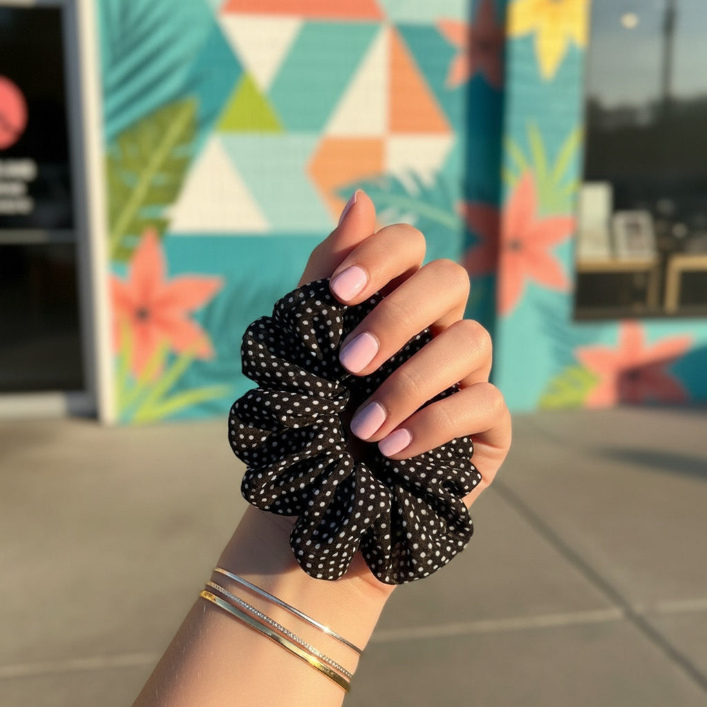Polka Dot Hair Claw Clip