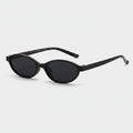 Black Oval Retro Sunglasses