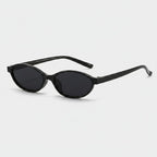 Black Oval Retro Sunglasses