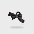 Black Satin Bow Hair Claw with Rhinestones