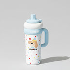 Puppy Party Stainless Steel Tumbler With Straw