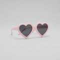 Heart Shape Pink Sunglasses With Dark Lenses