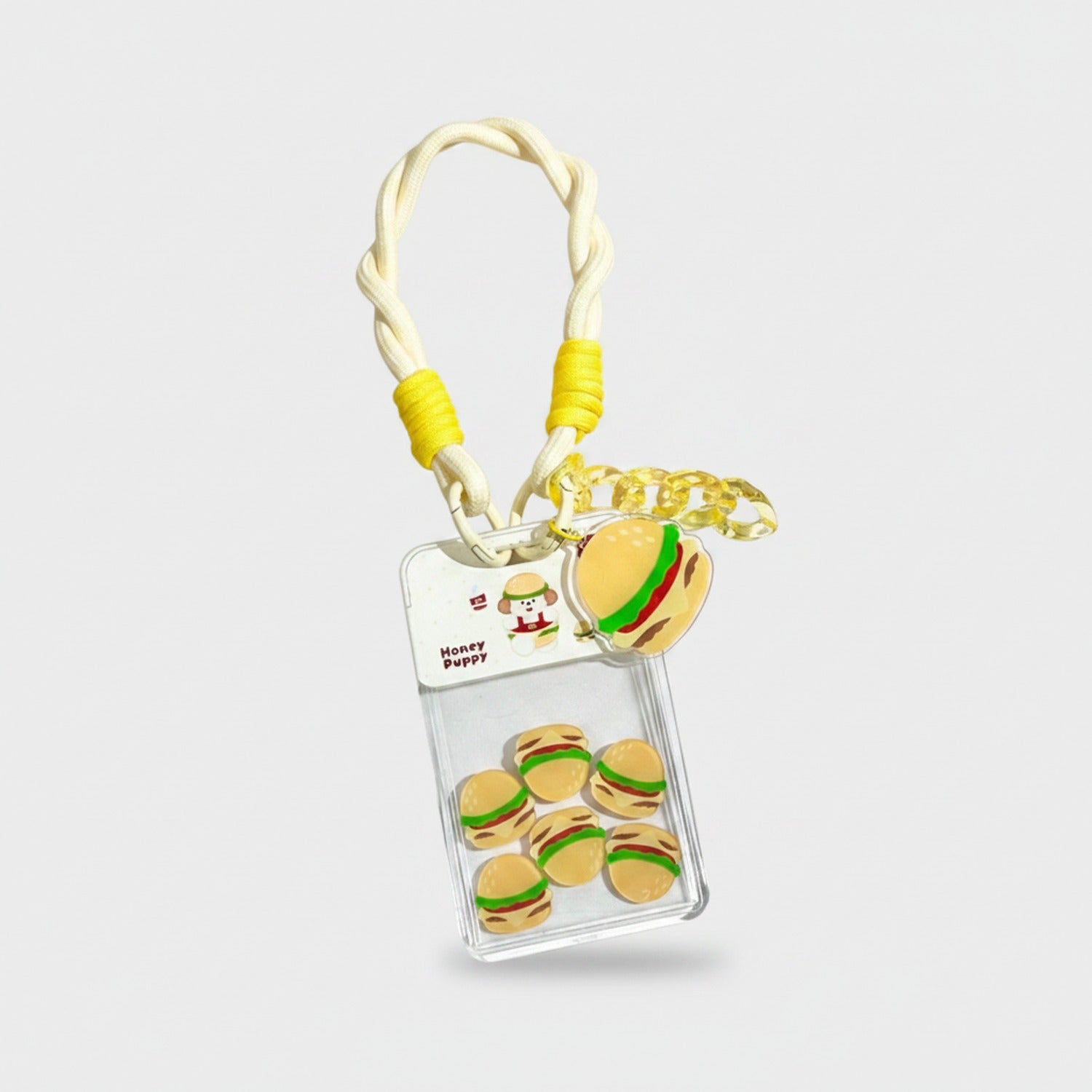 Burger Hamburger Charm Beaded Cup Accessory