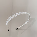 Pearl Beaded Padded Headband White