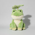 Adorable Green Frog Plush Toy With Lily Pad