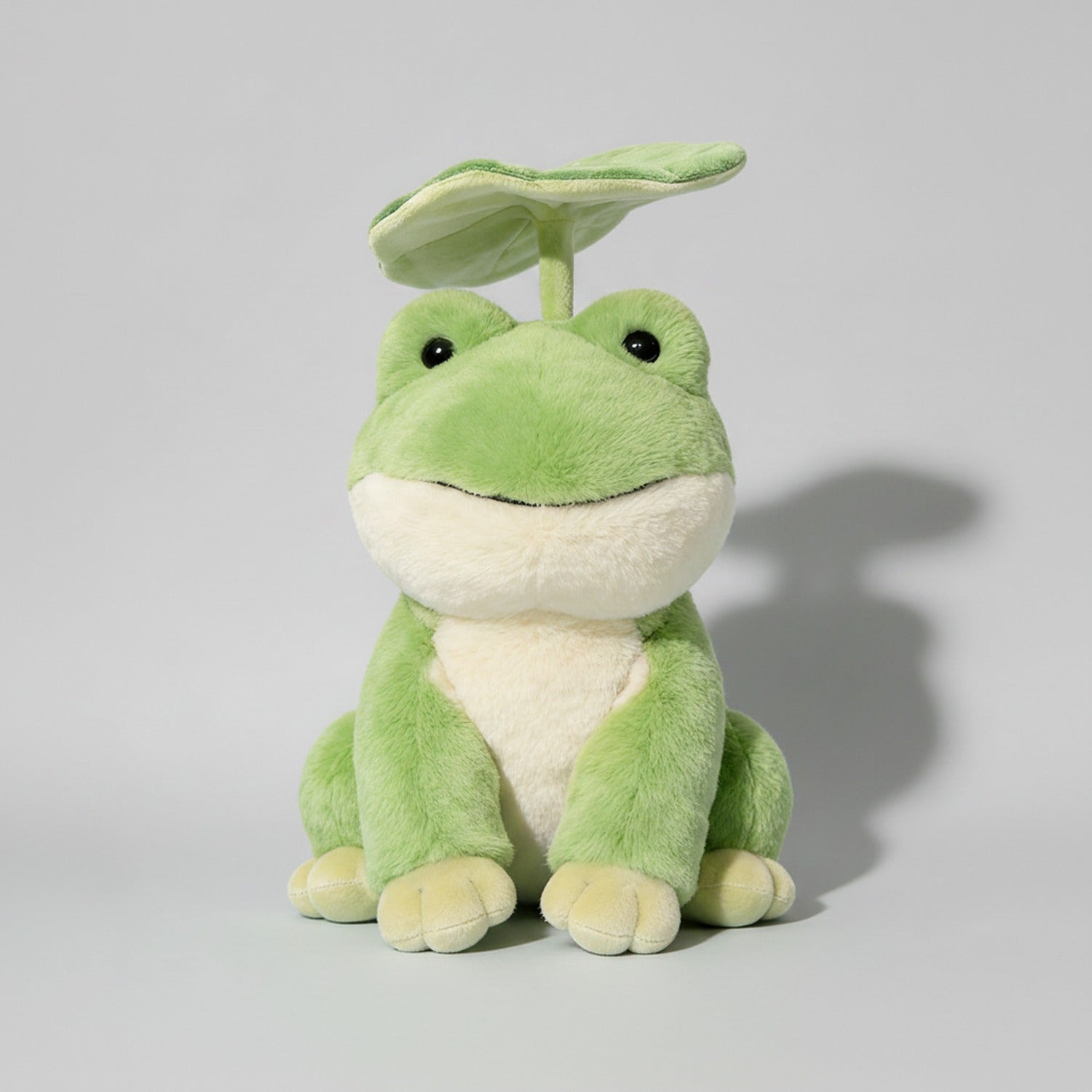 Adorable Green Frog Plush Toy With Lily Pad