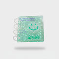 Mint Green Glitter Spiral Notebook Smile