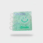 Mint Green Glitter Spiral Notebook Smile
