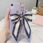 Lace Bow Pearl Acrylic Keyring Charm