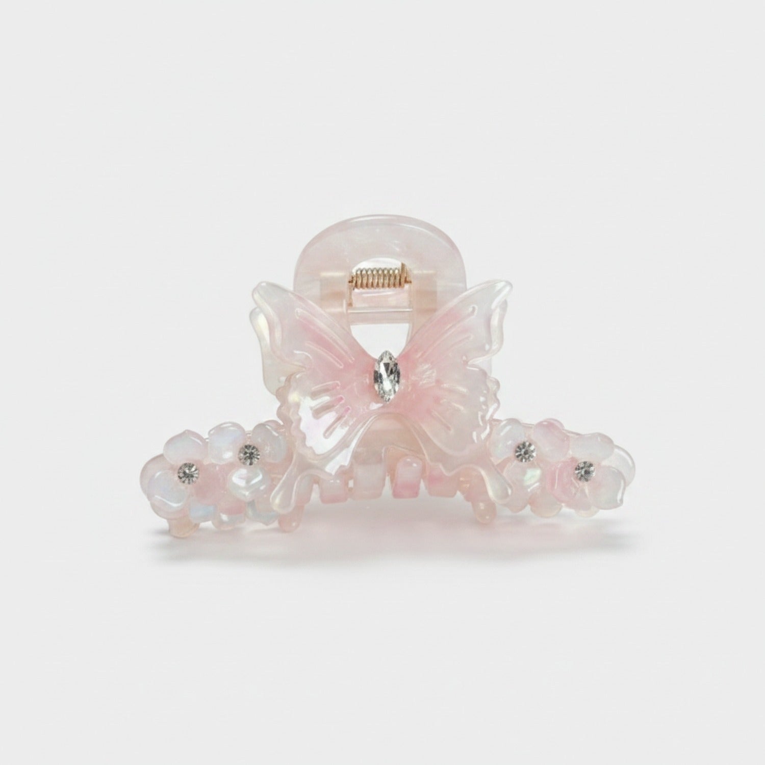 Butterfly Hair Claw With Rhinestone Beads