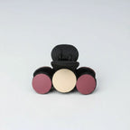 Tri-Sphere Hair Claw Clip - Pink & Cream