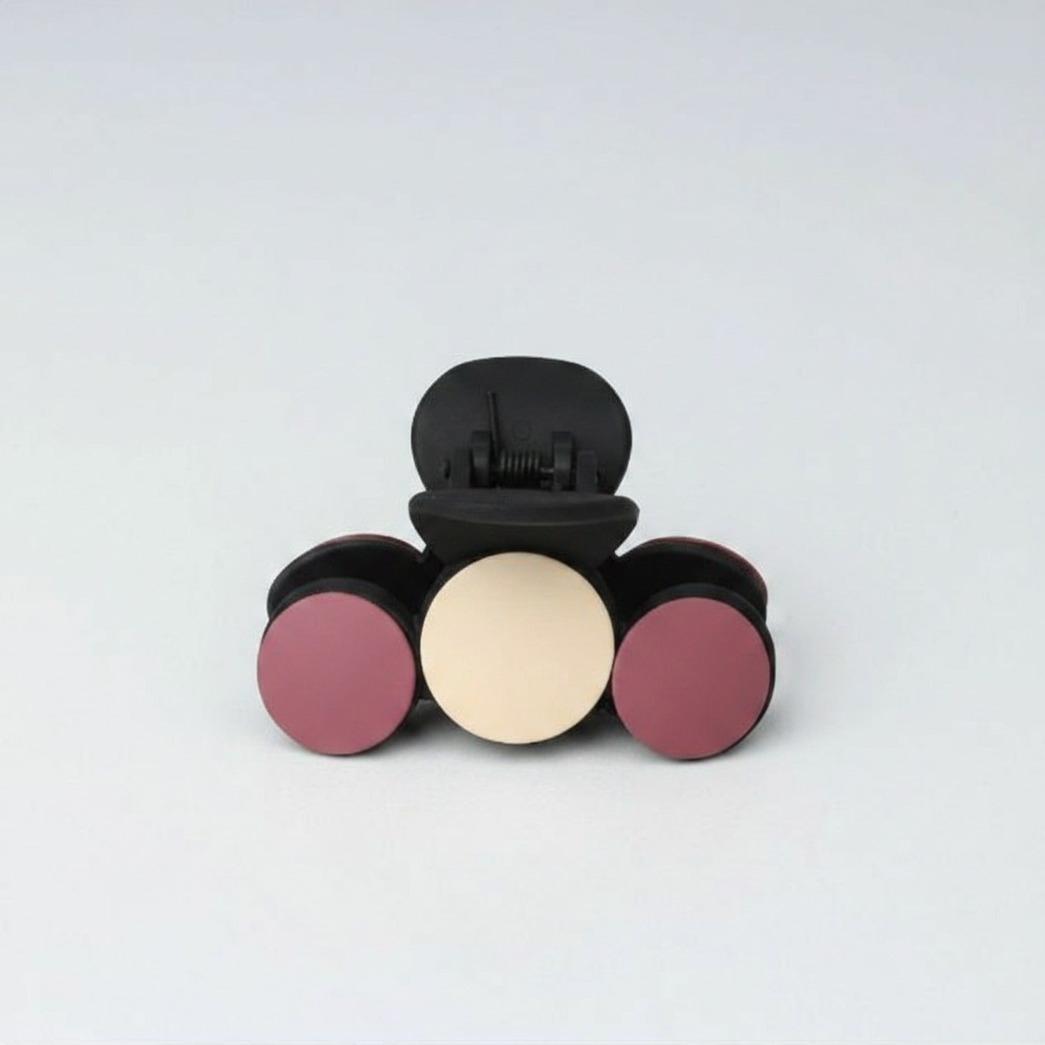 Tri-Sphere Hair Claw Clip - Pink & Cream