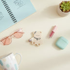 Cute Bear Hair Claw With Scalloped Collar