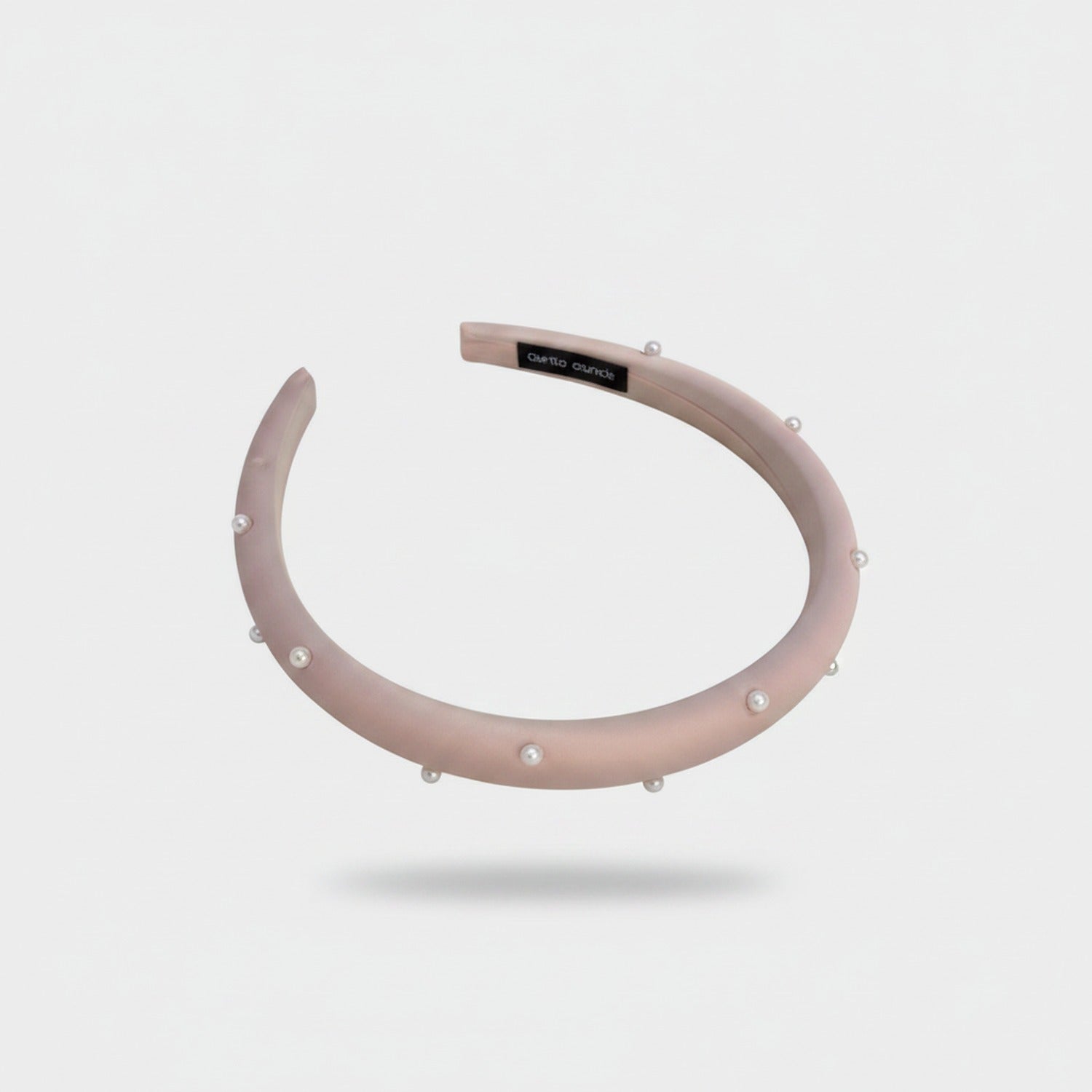 Pearl Beaded Padded Headband Blush